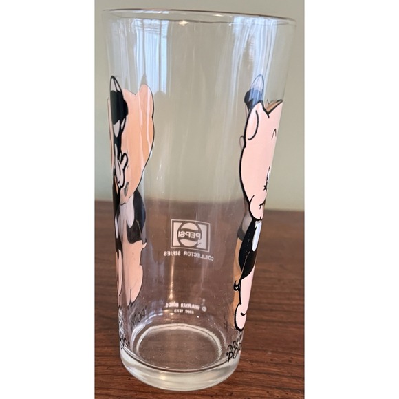 VTG Porky Pig Looney Toons Pepsi Glass Tumbler 1973 - Warner‎ Brothers Inc - Picture 4 of 6